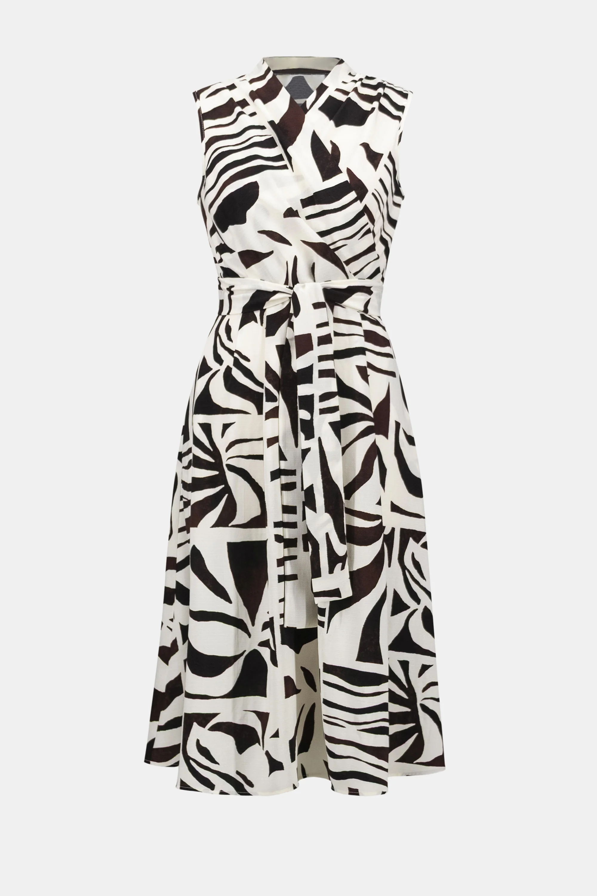 Joseph Ribkoff Gauze Tropical Print Fit and Flare Wrap Dress - Image 6