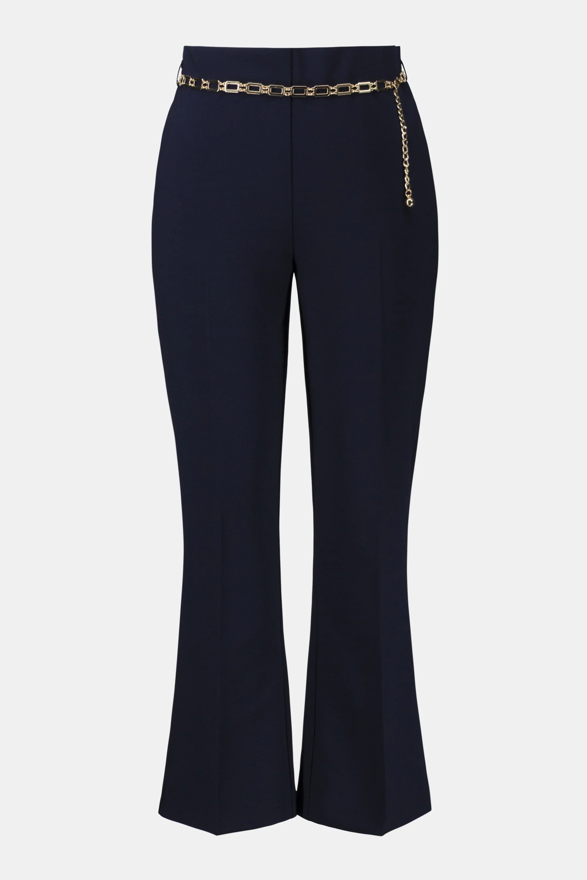 Joseph Ribkoff Lux Twill Pull-On Flare Pants With Chain Belt - Image 6