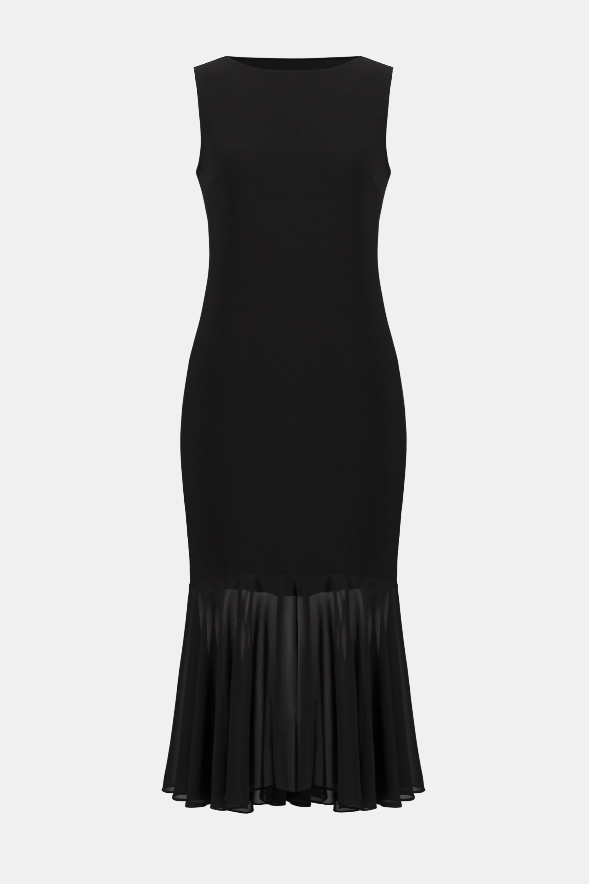 Joseph Ribkoff Silky Knit and Chiffon Flounce Dress - Image 5
