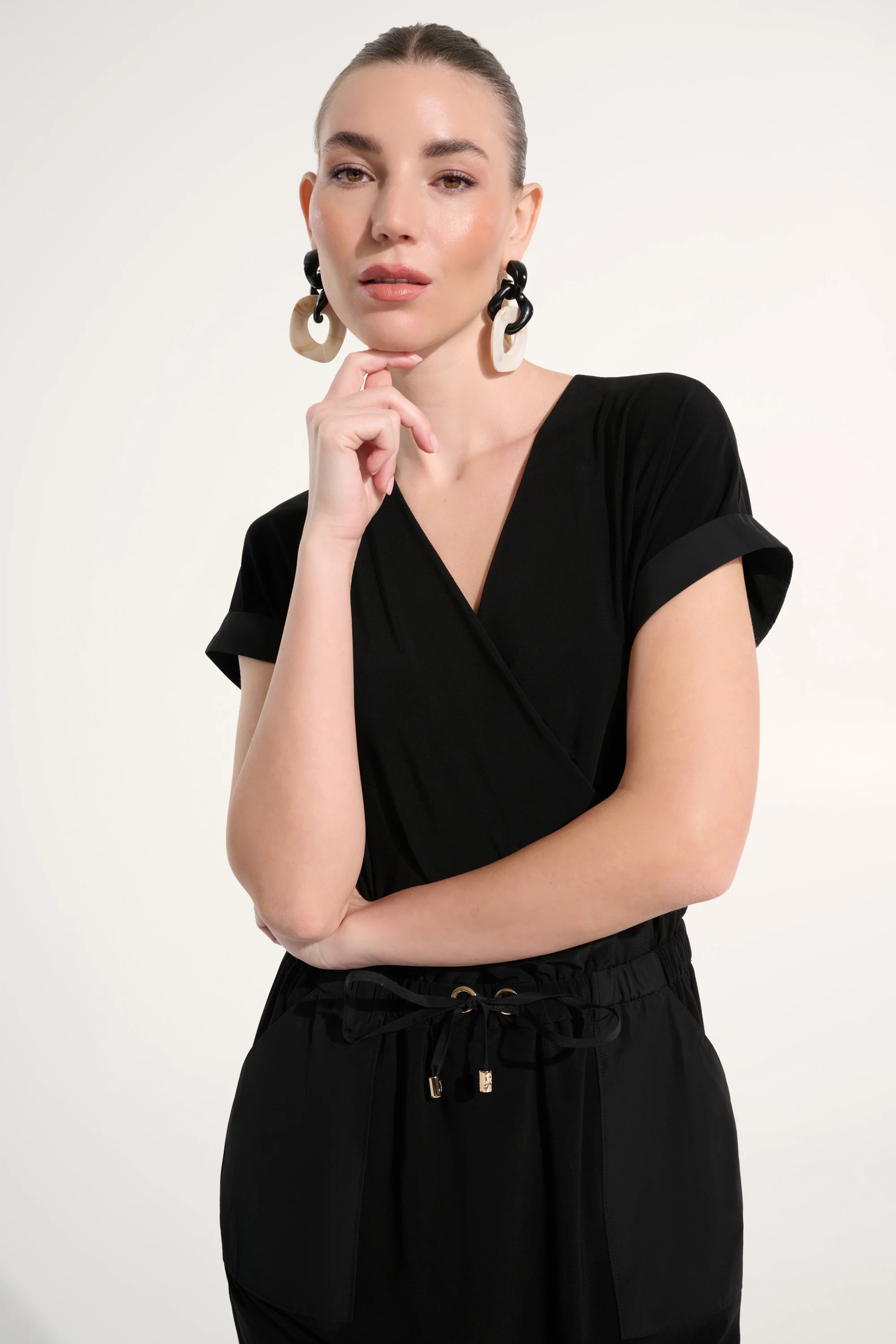 Joseph Ribkoff Silky Knit and Memory Straight Wrap Dress - Image 3