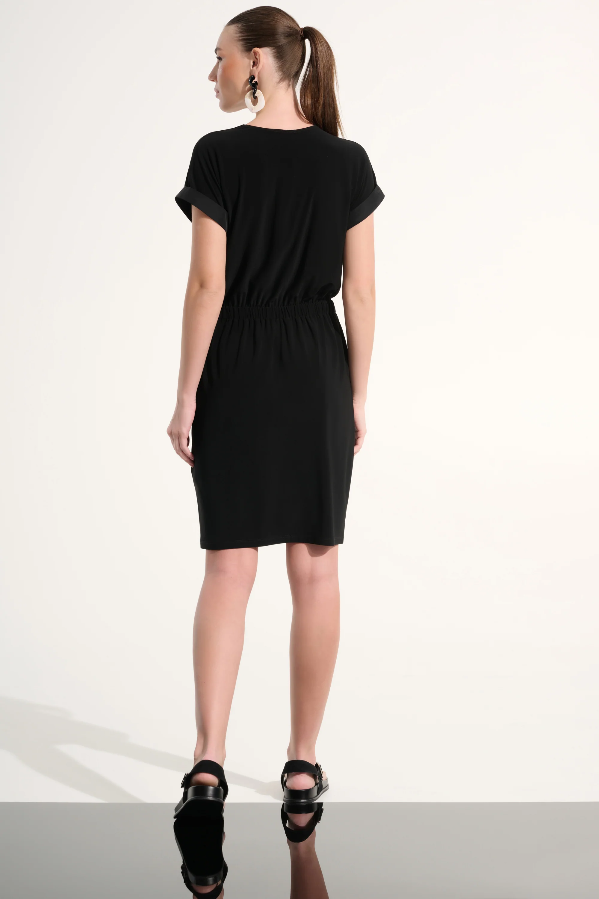 Joseph Ribkoff Silky Knit and Memory Straight Wrap Dress - Image 4