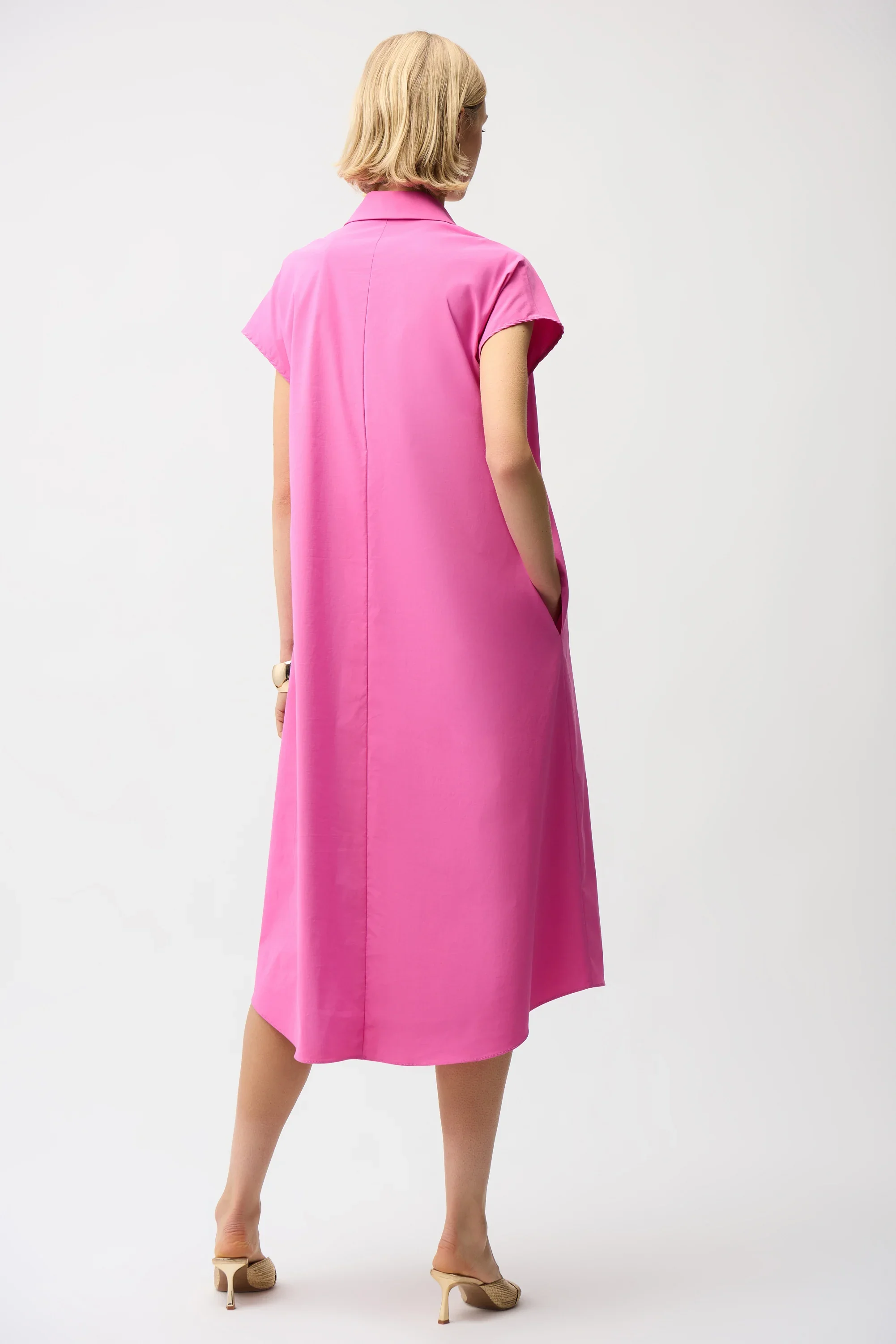 Joseph Ribkoff Stretch Poplin Trapeze Shirt Dress - Image 3