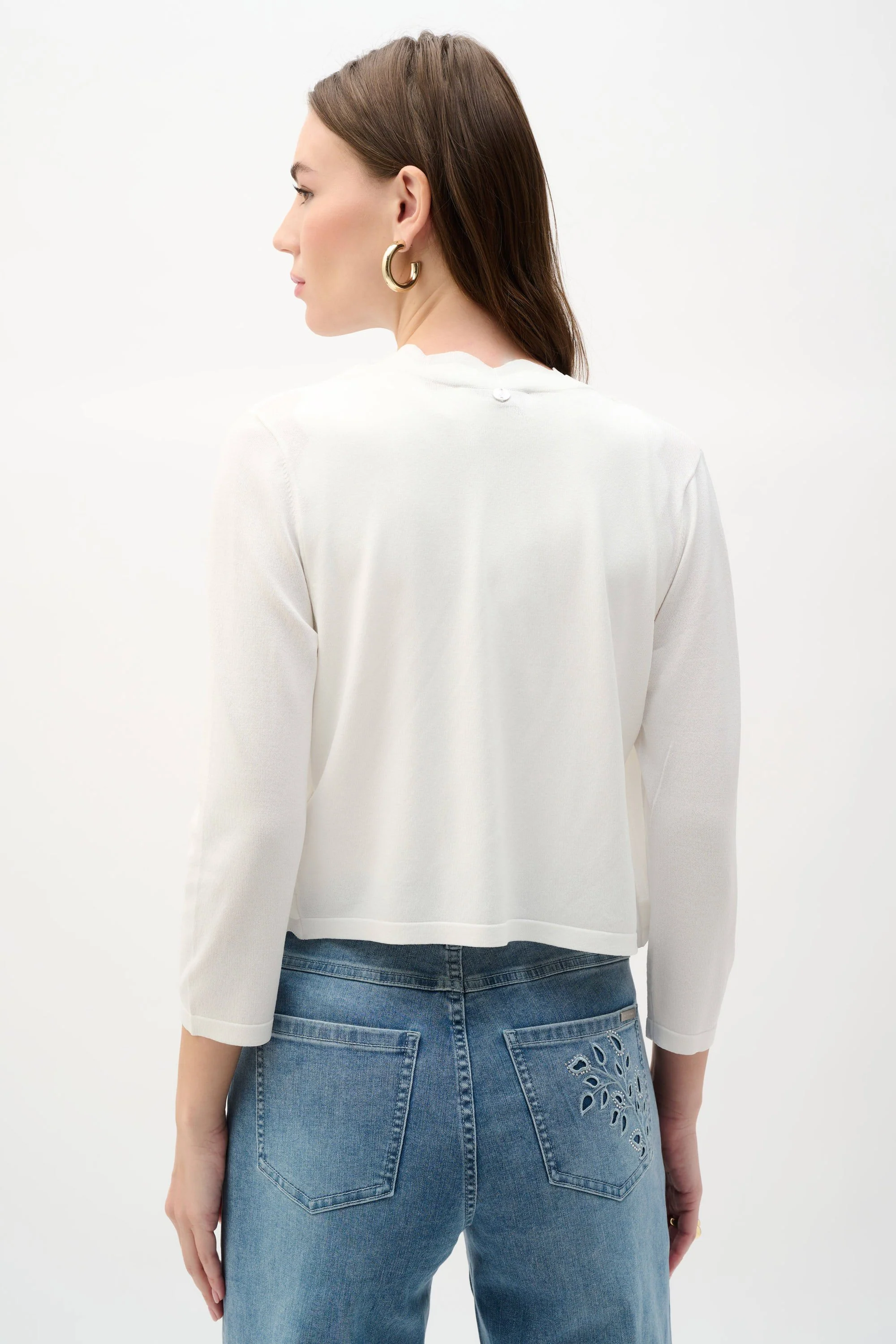 Joseph Ribkoff Sweater Knit Fitted Bolero Cardigan - Image 3