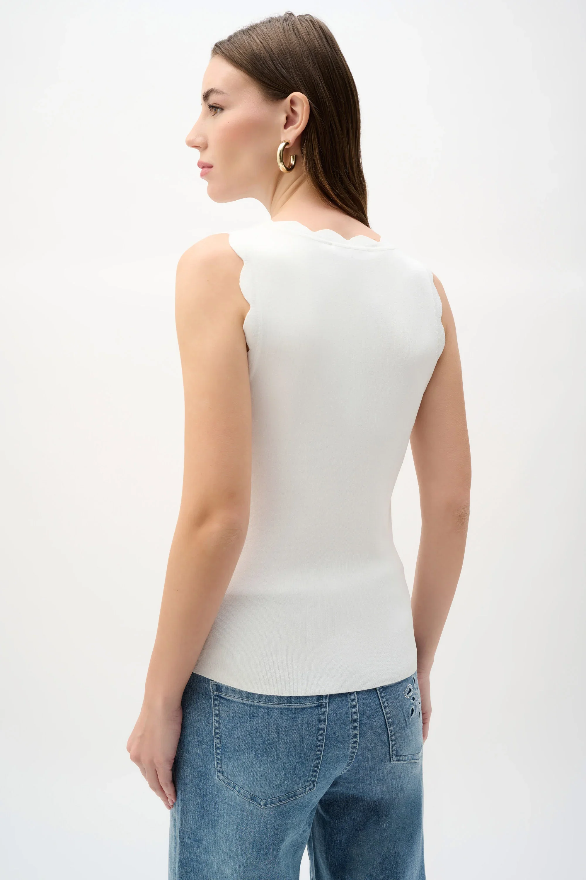 Joseph Ribkoff Sweater Knit Fitted Tank Top - Image 3