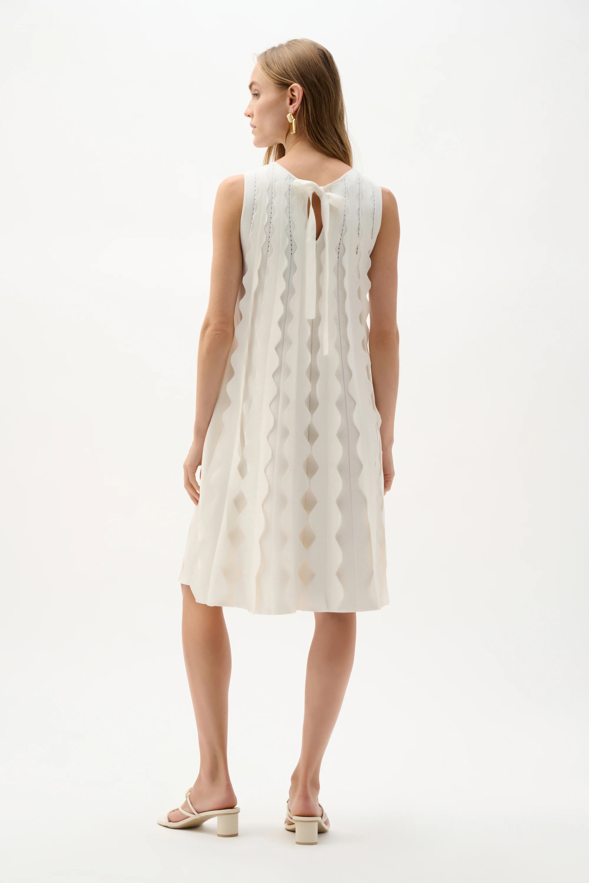 Joseph Ribkoff Sweater Knit Sleeveless A-Line Dress - Image 5