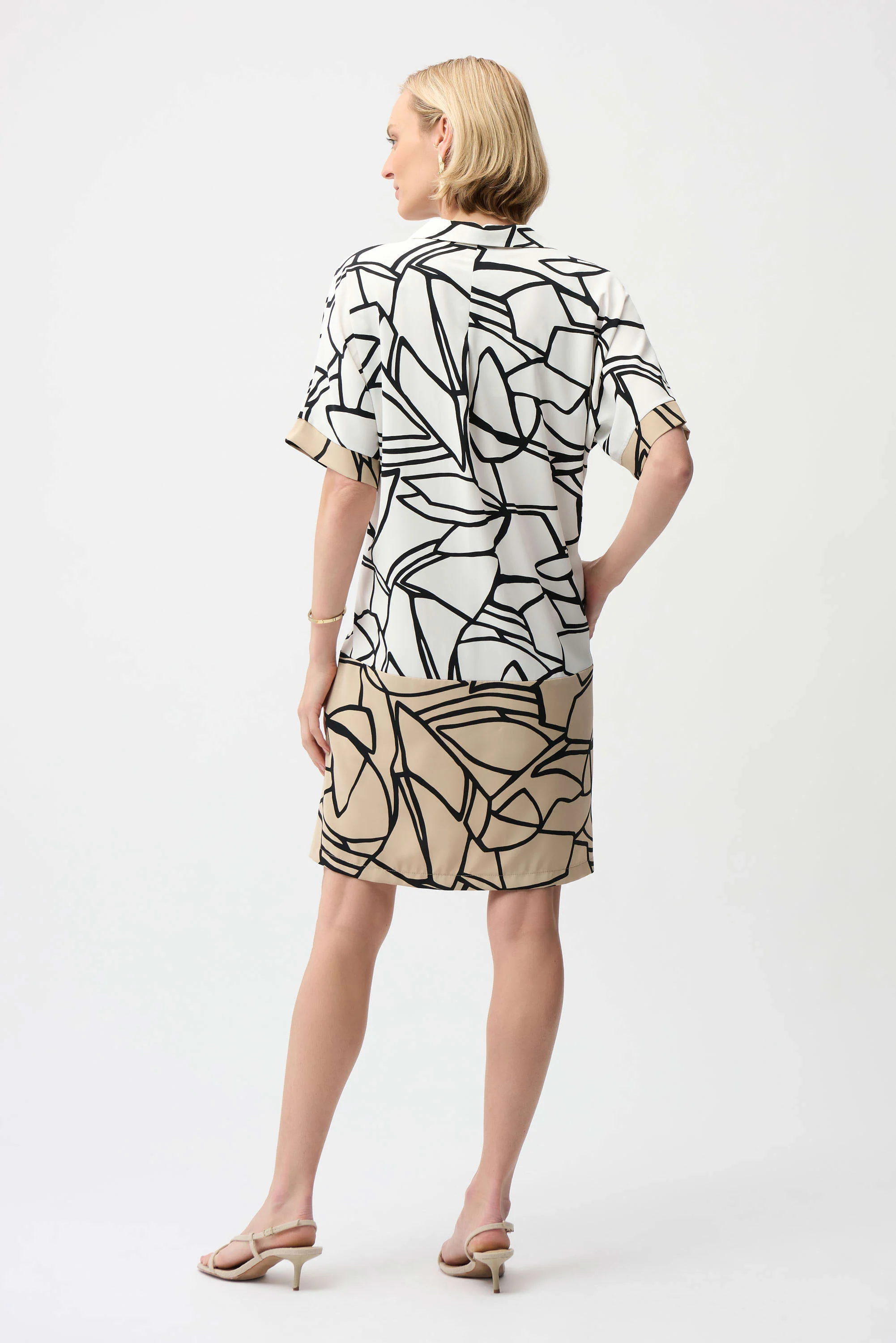 Joseph Ribkoff Woven Abstract Print Shirt Dress - Image 3
