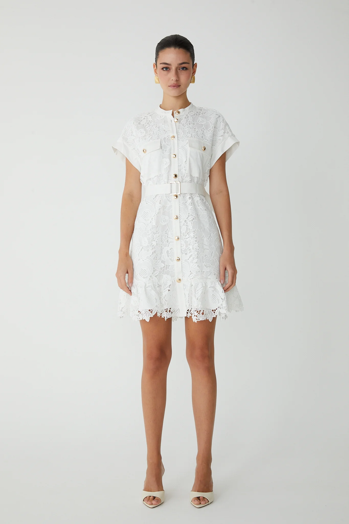 JS71 Avalina Embroidered Short Dress - Image 4