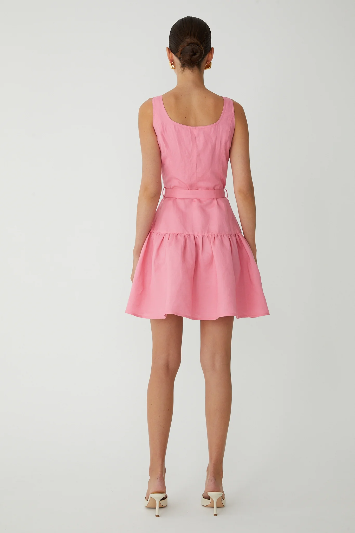JS71 Cari Sleeveless Belted Dress - Image 3