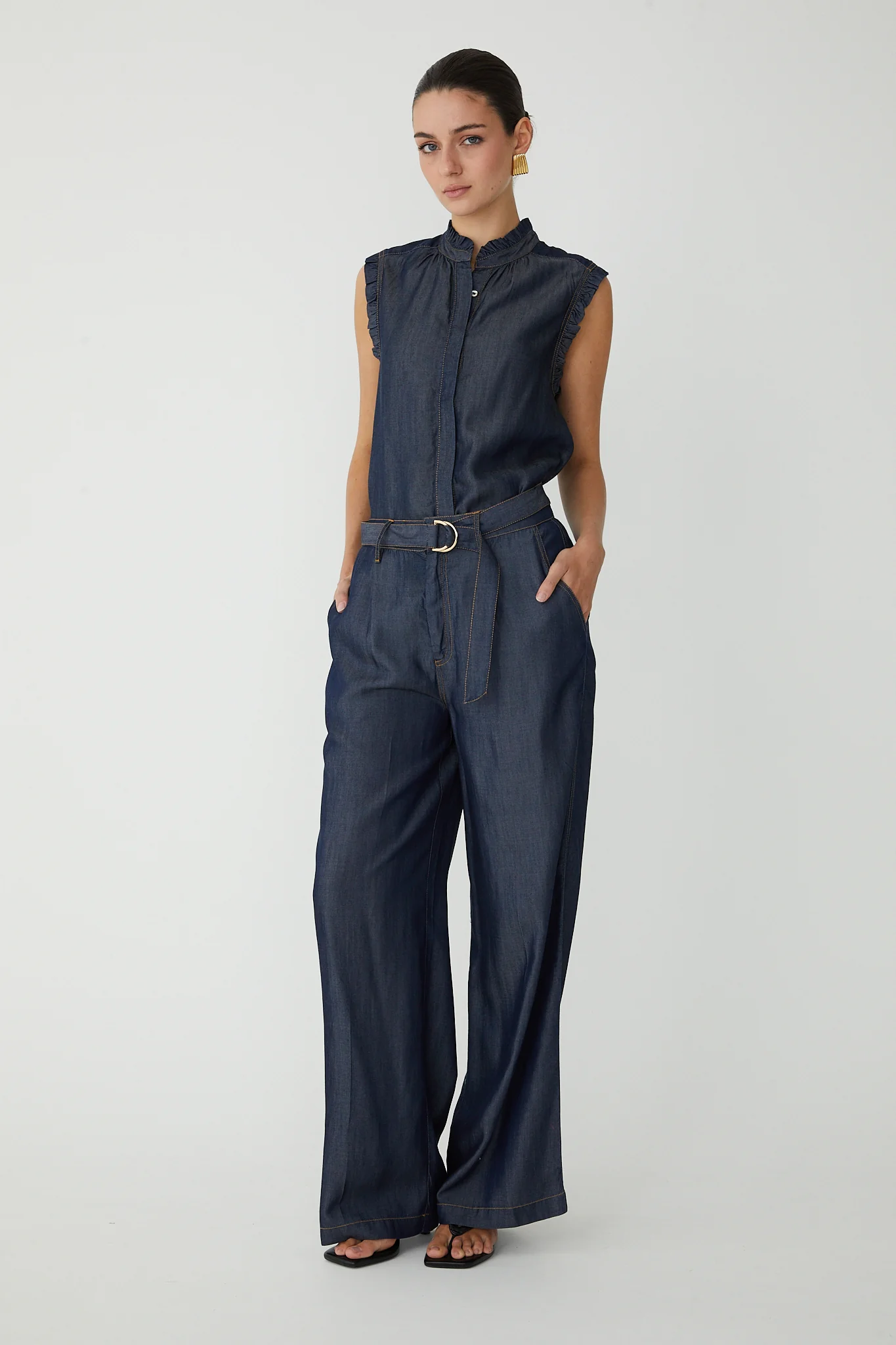 JS71 Heidi Dark Wash Blouse - Image 2