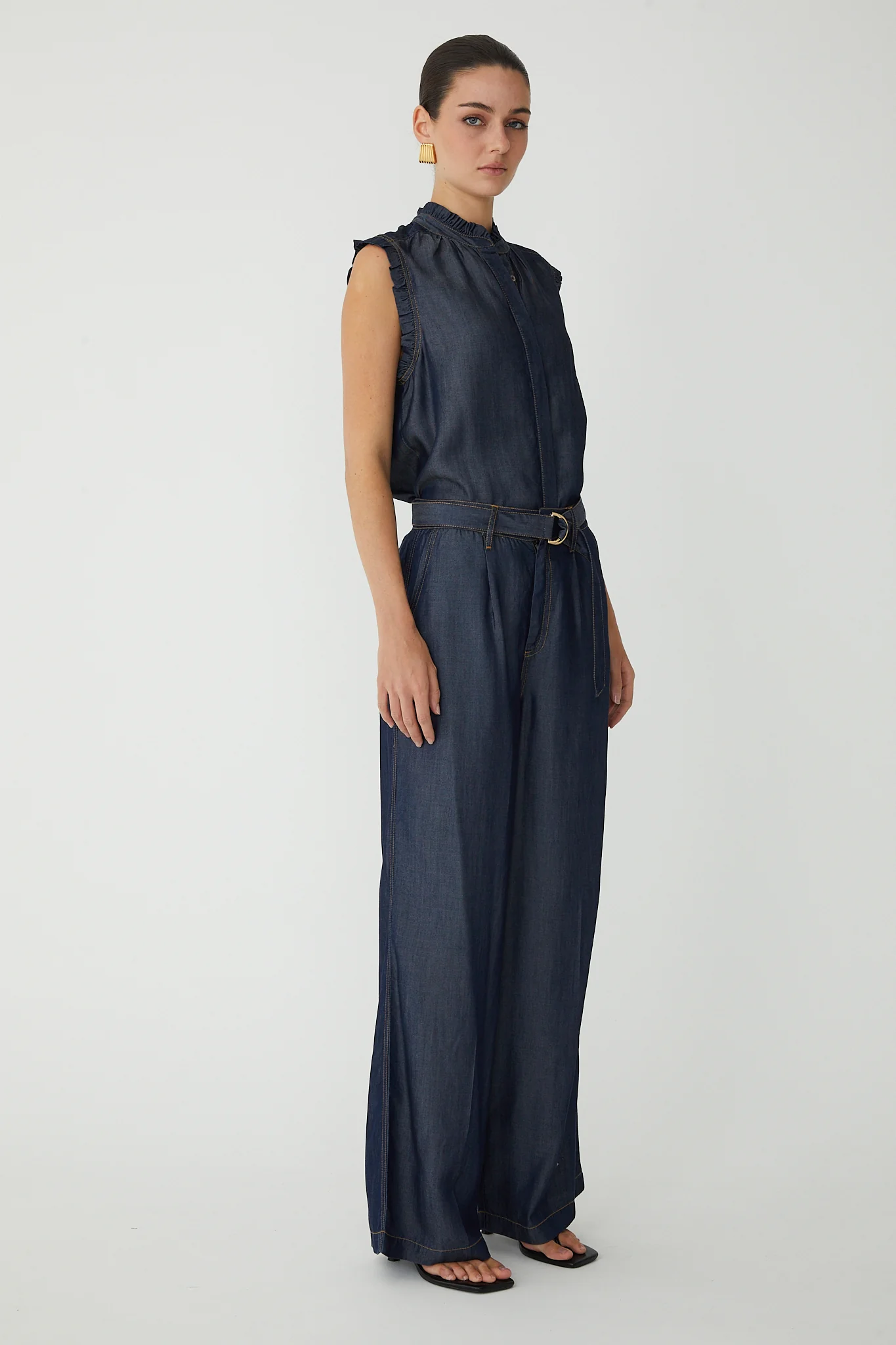 JS71 Heidi Dark Wash Blouse - Image 3