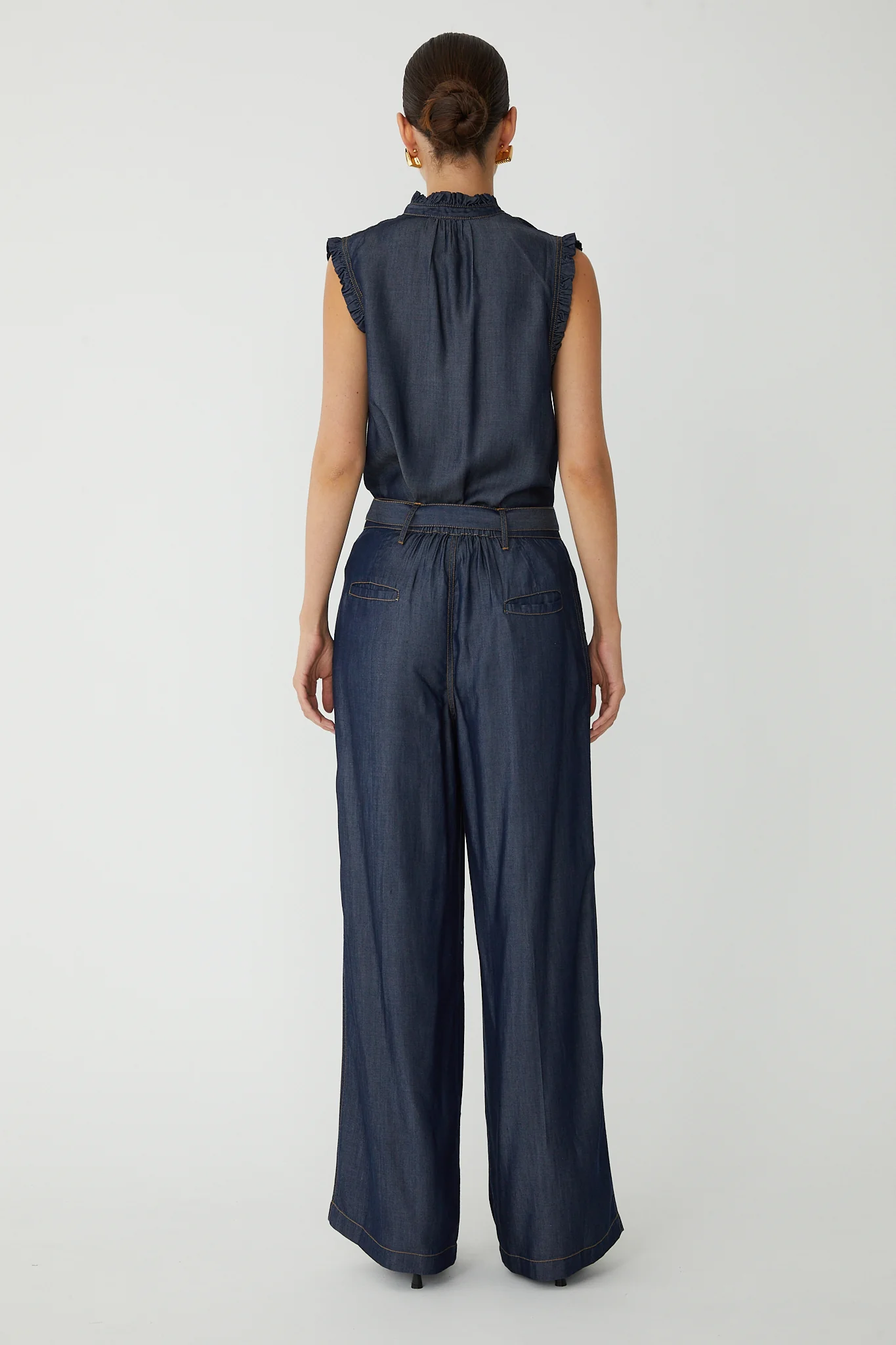 JS71 Heidi Dark Wash Blouse - Image 4