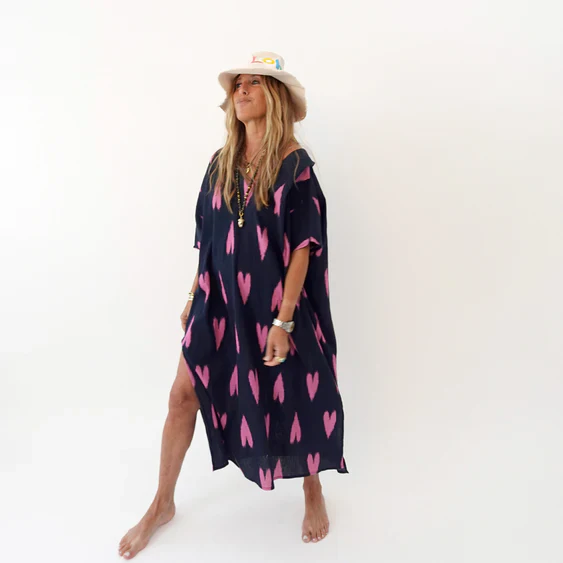 Kerri Rosenthal Roper Ikat Heart Cover-Up - Image 5