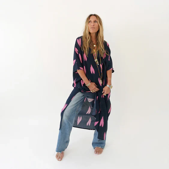 Kerri Rosenthal Roper Ikat Heart Cover-Up - Image 7