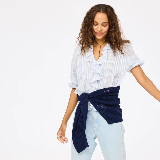 Kerri Rosenthal Rosen Stripe Blouse - Image 2
