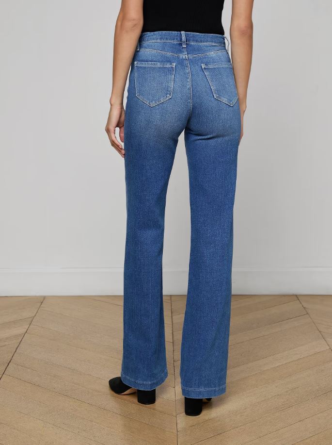 L'Agence Clayton High Rise Wide Leg Jeans - Image 4