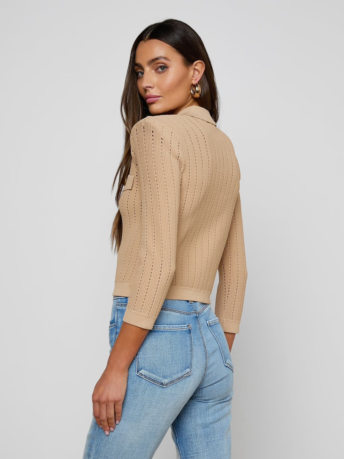 L'Agence Collared Cardigan - Image 3