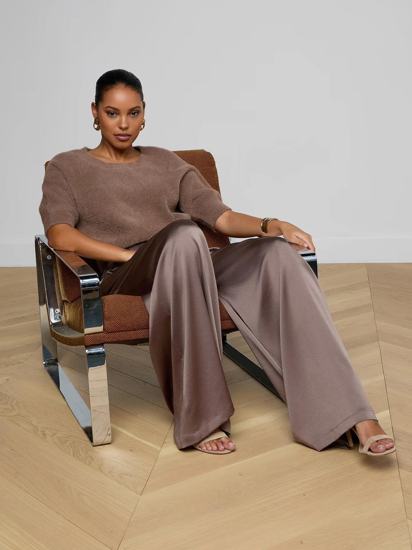 L'Agence Guinevere Short Sleeve Crop Crew - Image 5