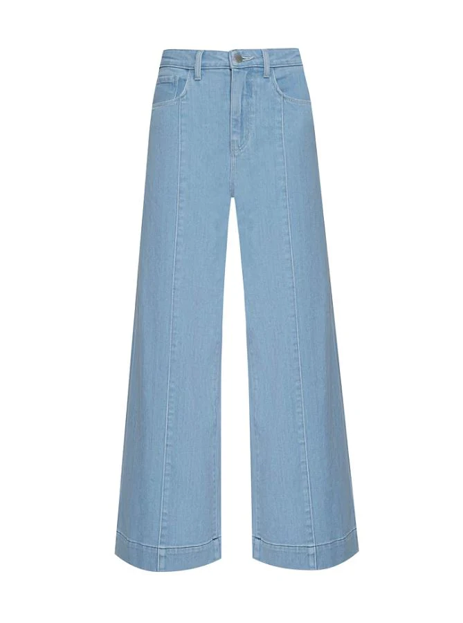 L'Agence Houston High Rise Crop Seam Wide Leg - Image 6