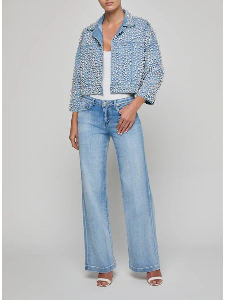L'Agence Joanne Low Rise Wide Leg Jean - Image 5