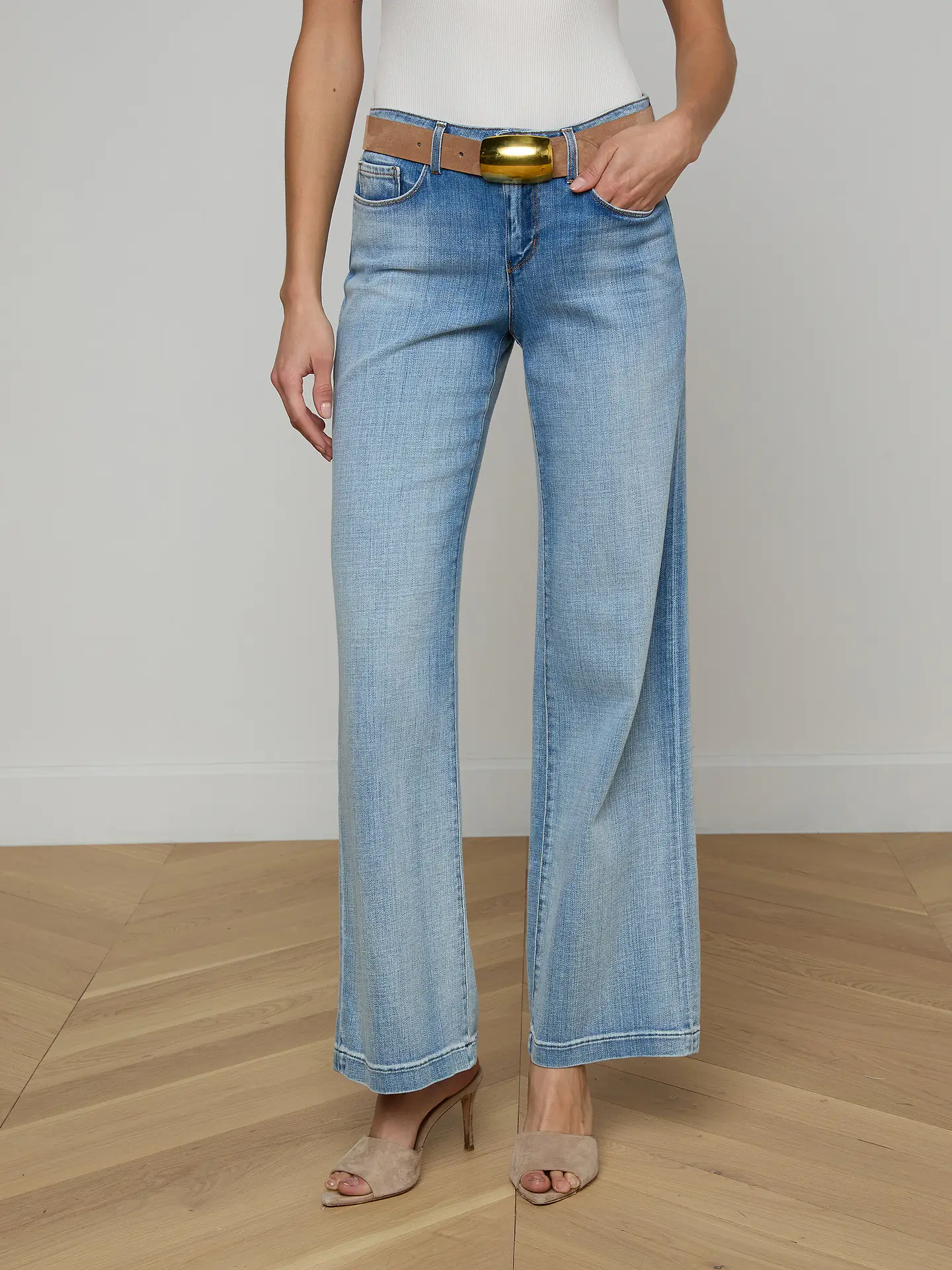 L'Agence Joanne Low Rise Wide Leg Jean - Image 8