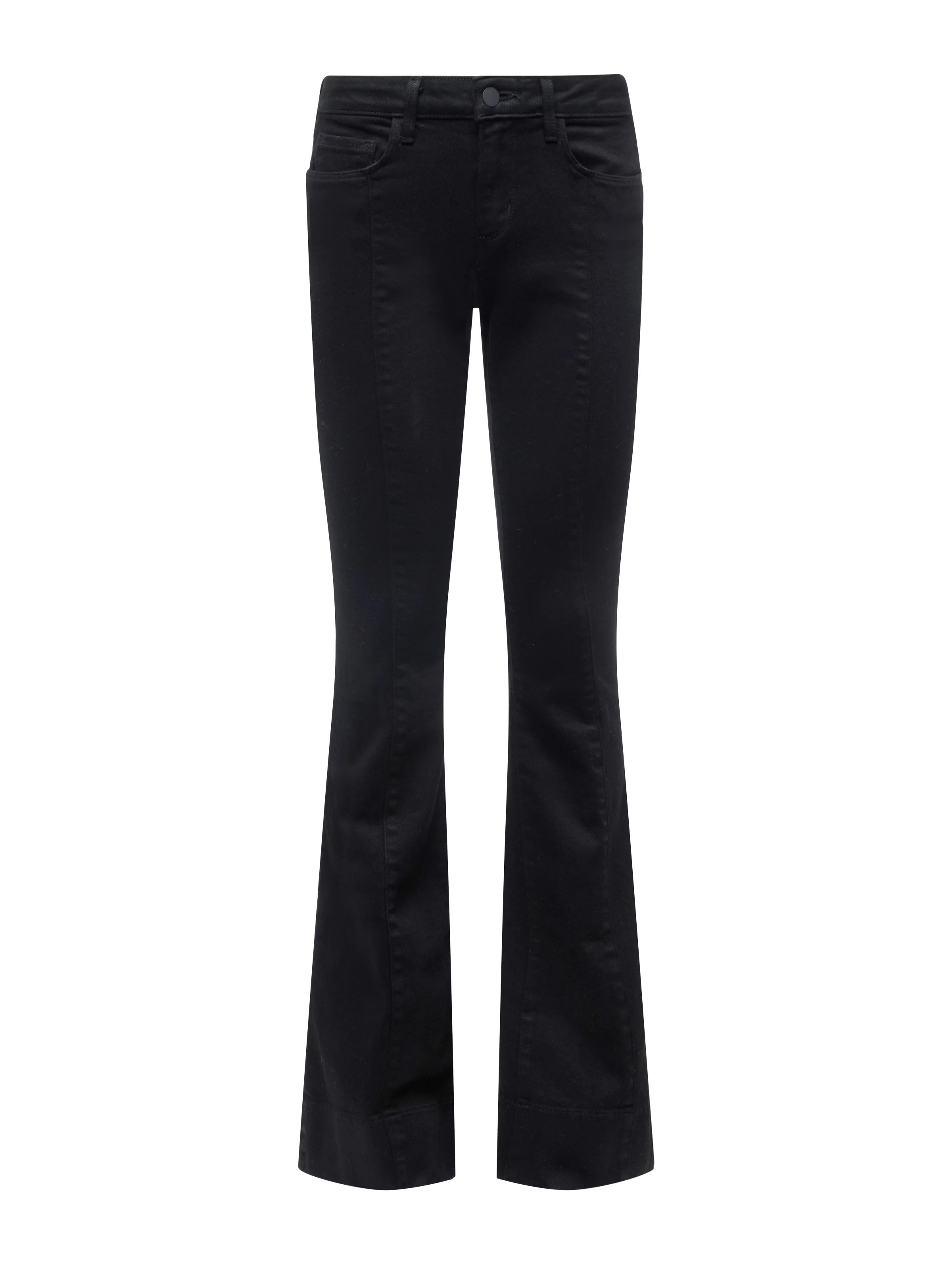 L'Agence Lenora Low Rise Seamed Flare Jeans Noir - Final Sale - Image 5