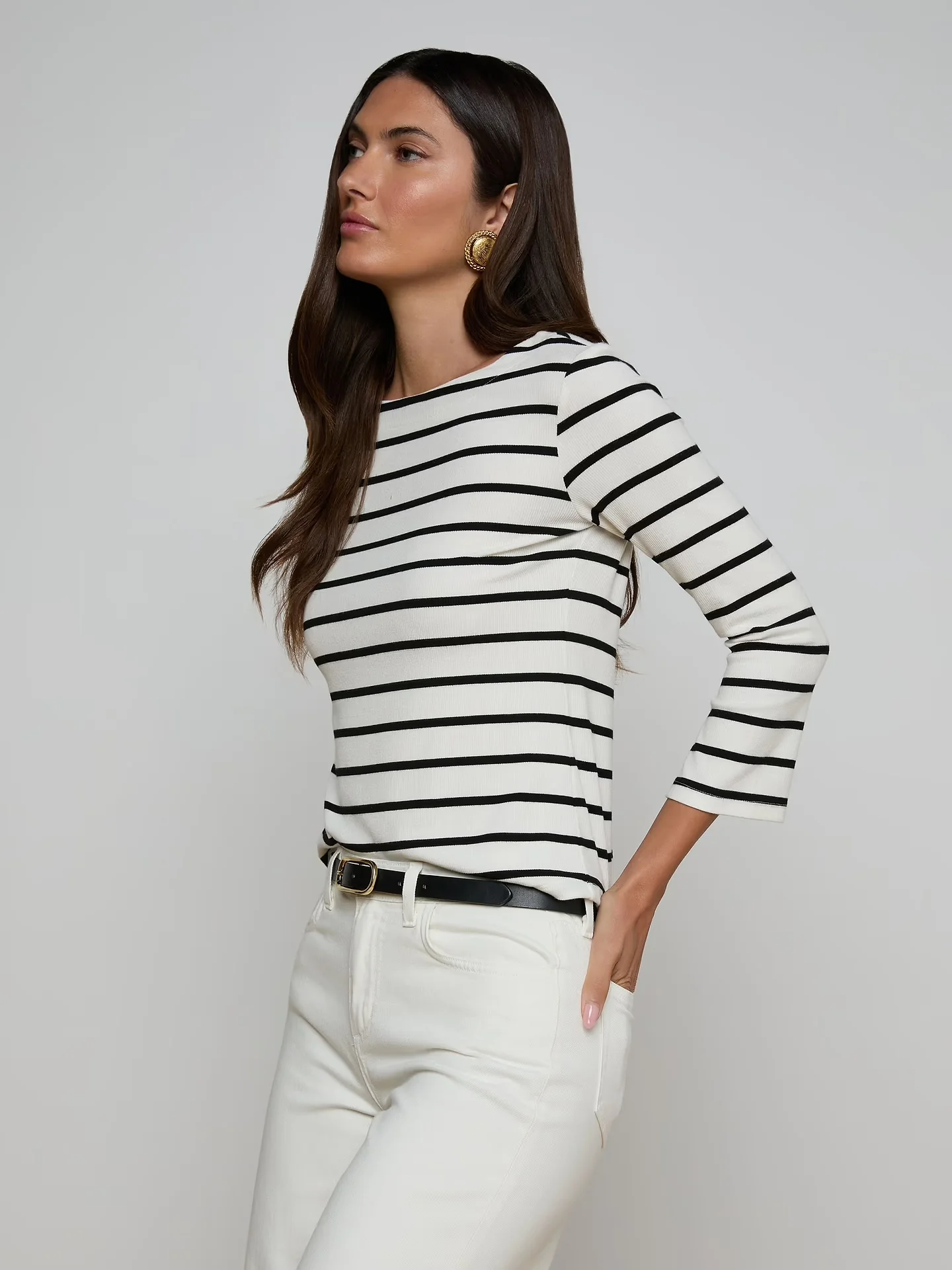 L'Agence Lucille Boatneck Shirt - Image 2