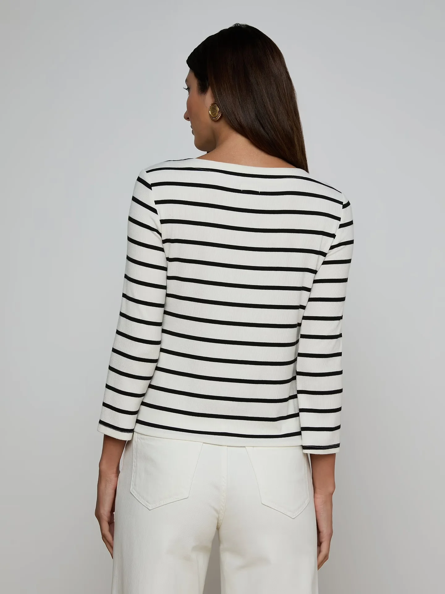 L'Agence Lucille Boatneck Shirt - Image 3