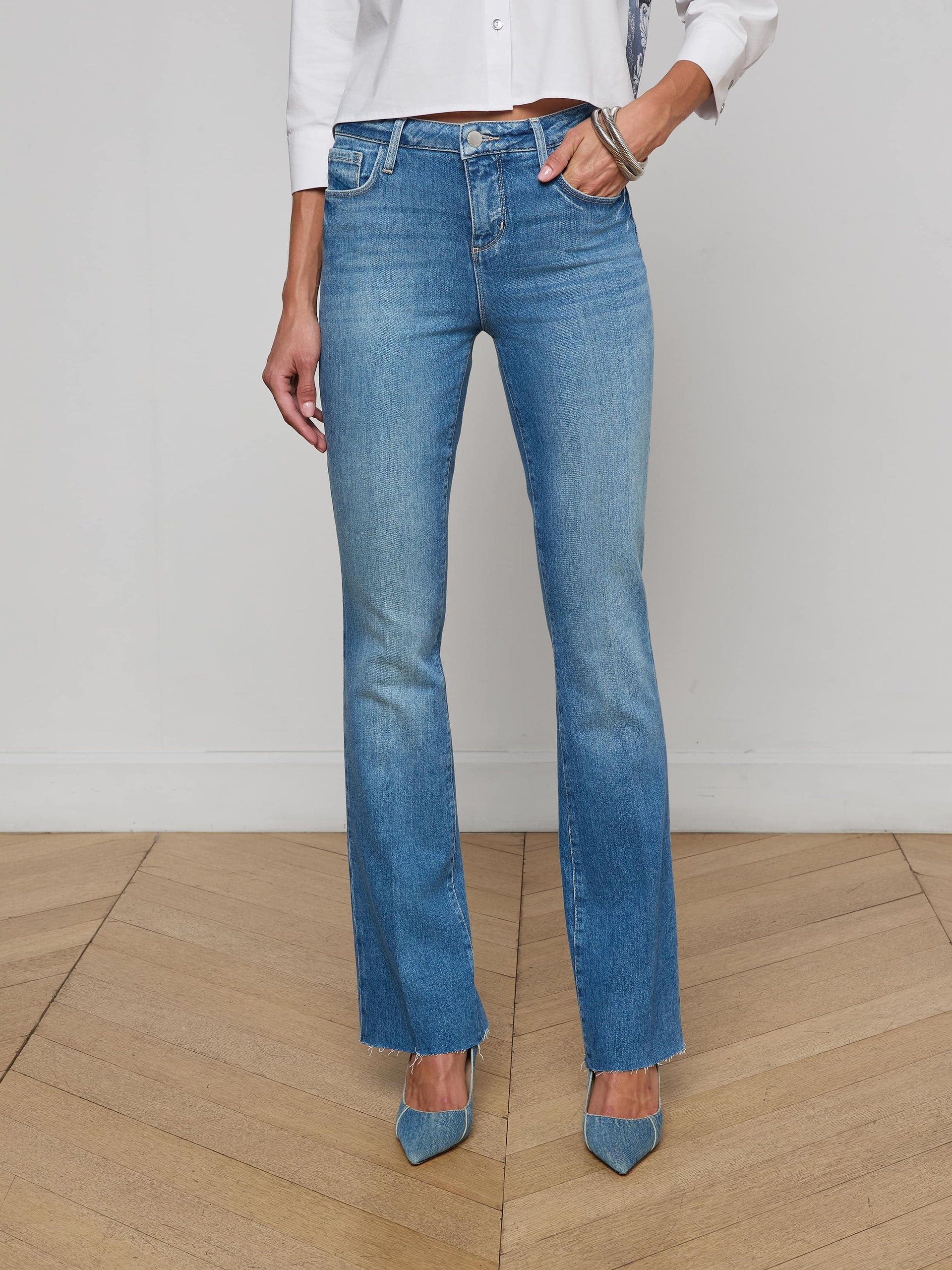 L'Agence Ruth High Rise Straight Jeans Kona - Image 2