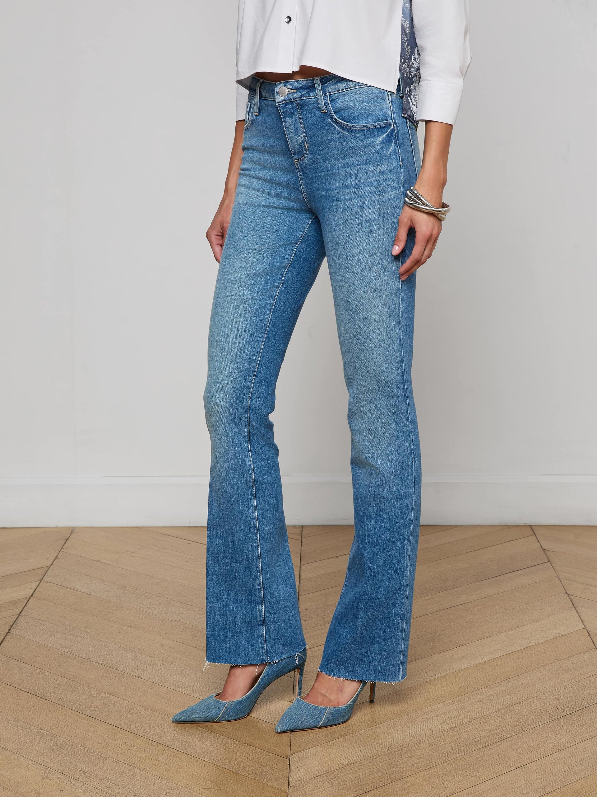 L'Agence Ruth High Rise Straight Jeans Kona - Image 3