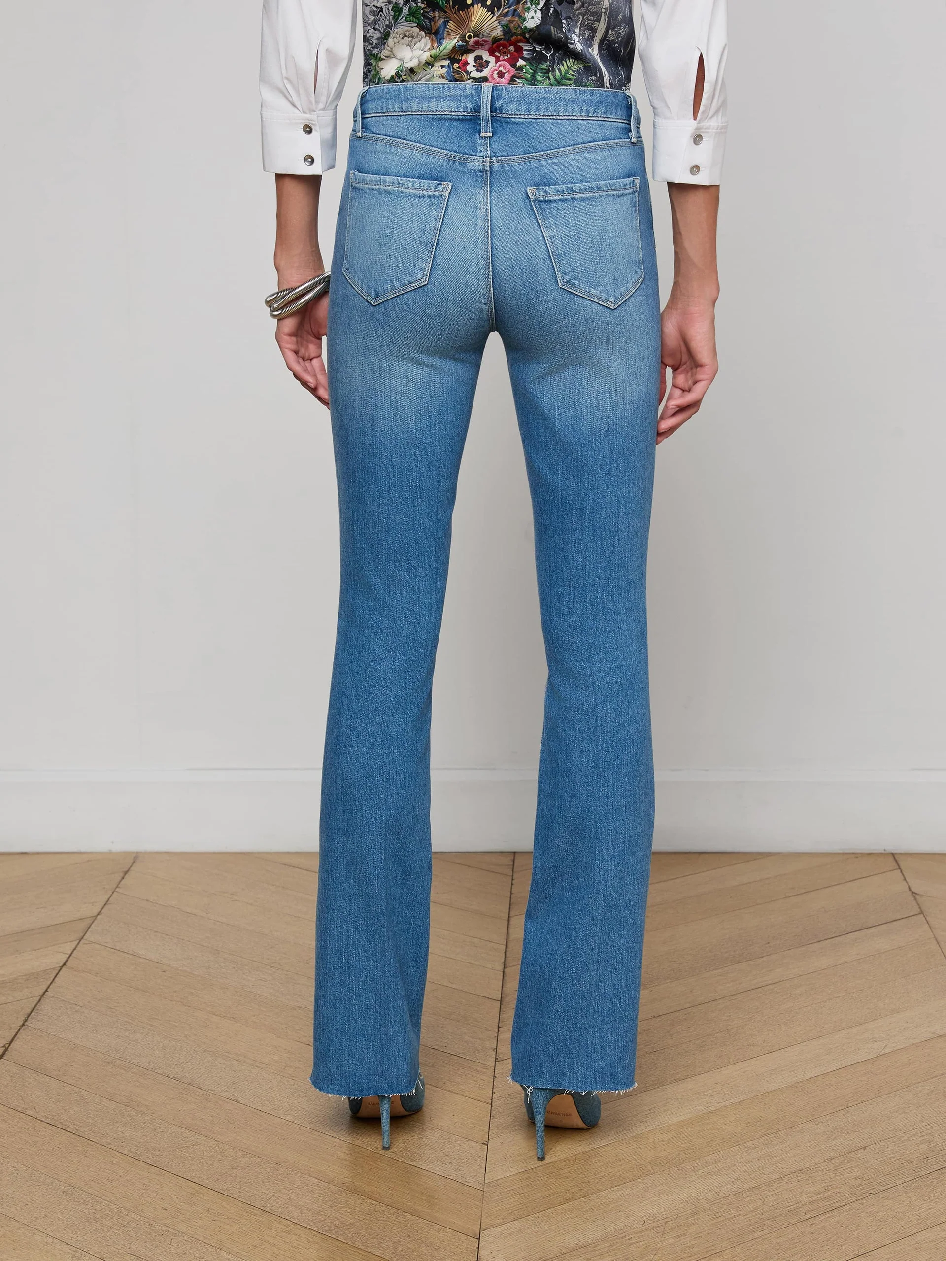 L'Agence Ruth High Rise Straight Jeans Kona - Image 4