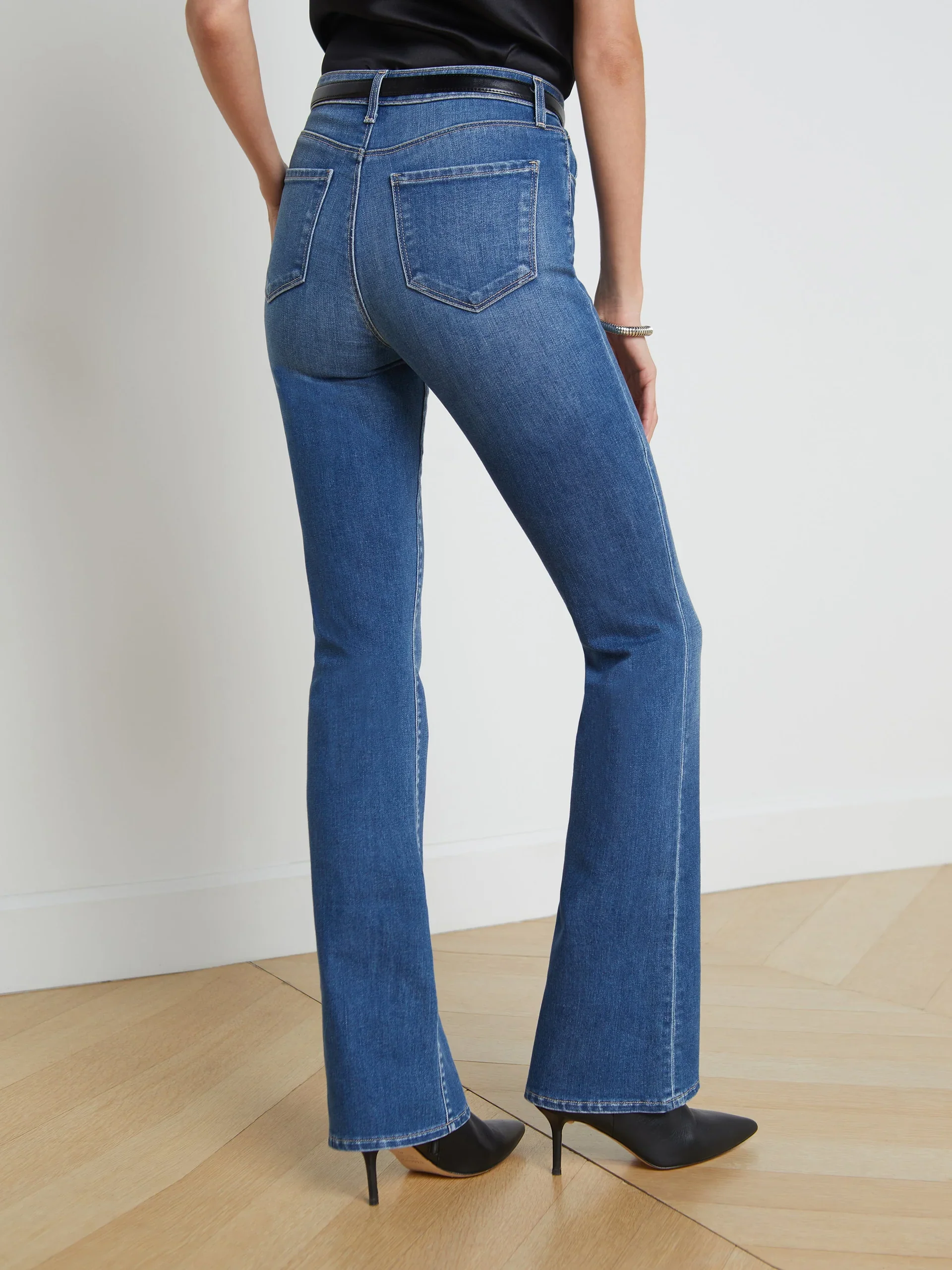 L'Agence Selma High Rise Sleek Baby Boot Jeans, Gage - Image 4