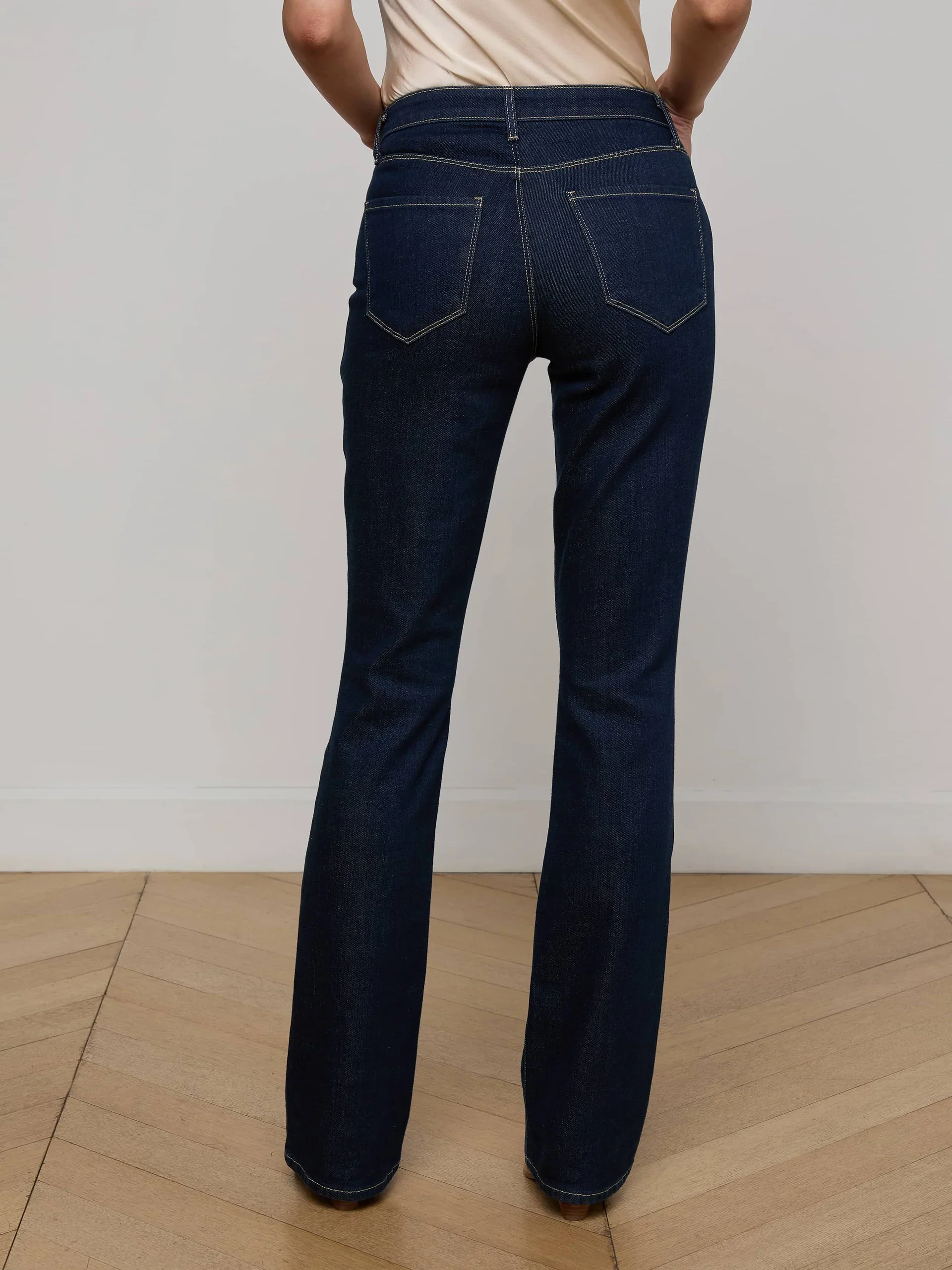 L'Agence Selma High Rise Sleek Baby Boot Jeans, Koval - Image 3