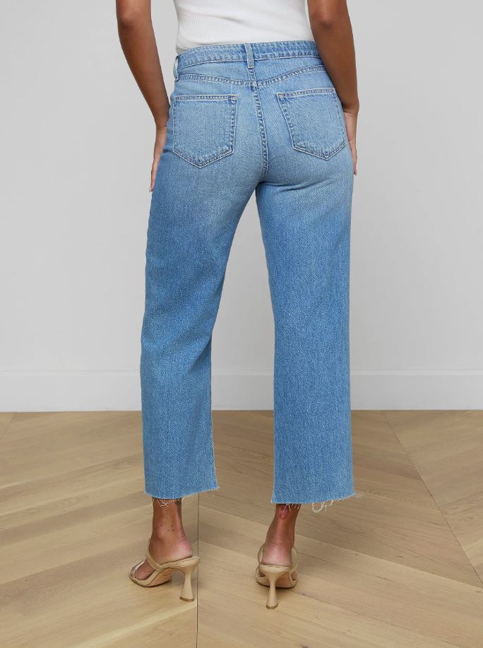 L'Agence Wanda High Rise Crop Wide Leg Jean, Anaheim - Image 5