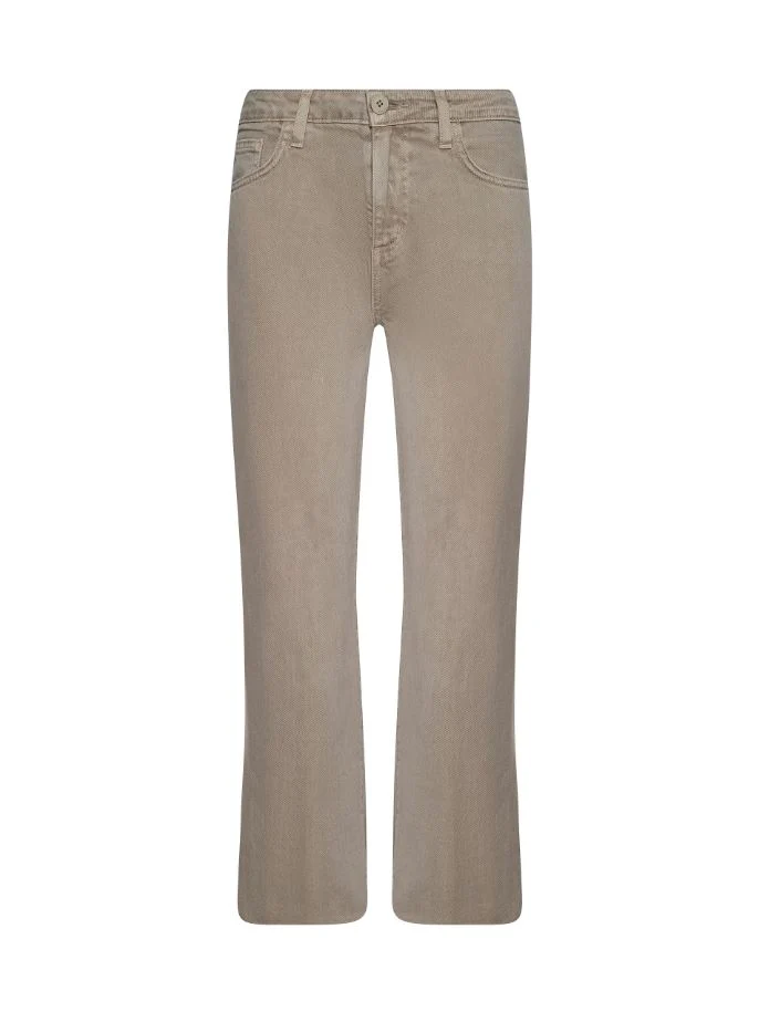L'Agence Wanda High Rise Crop Wide Leg Jean, Biscuit - Image 6