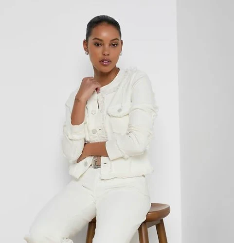 L'Agence Yarin Collarless Fray Jacket - Image 6