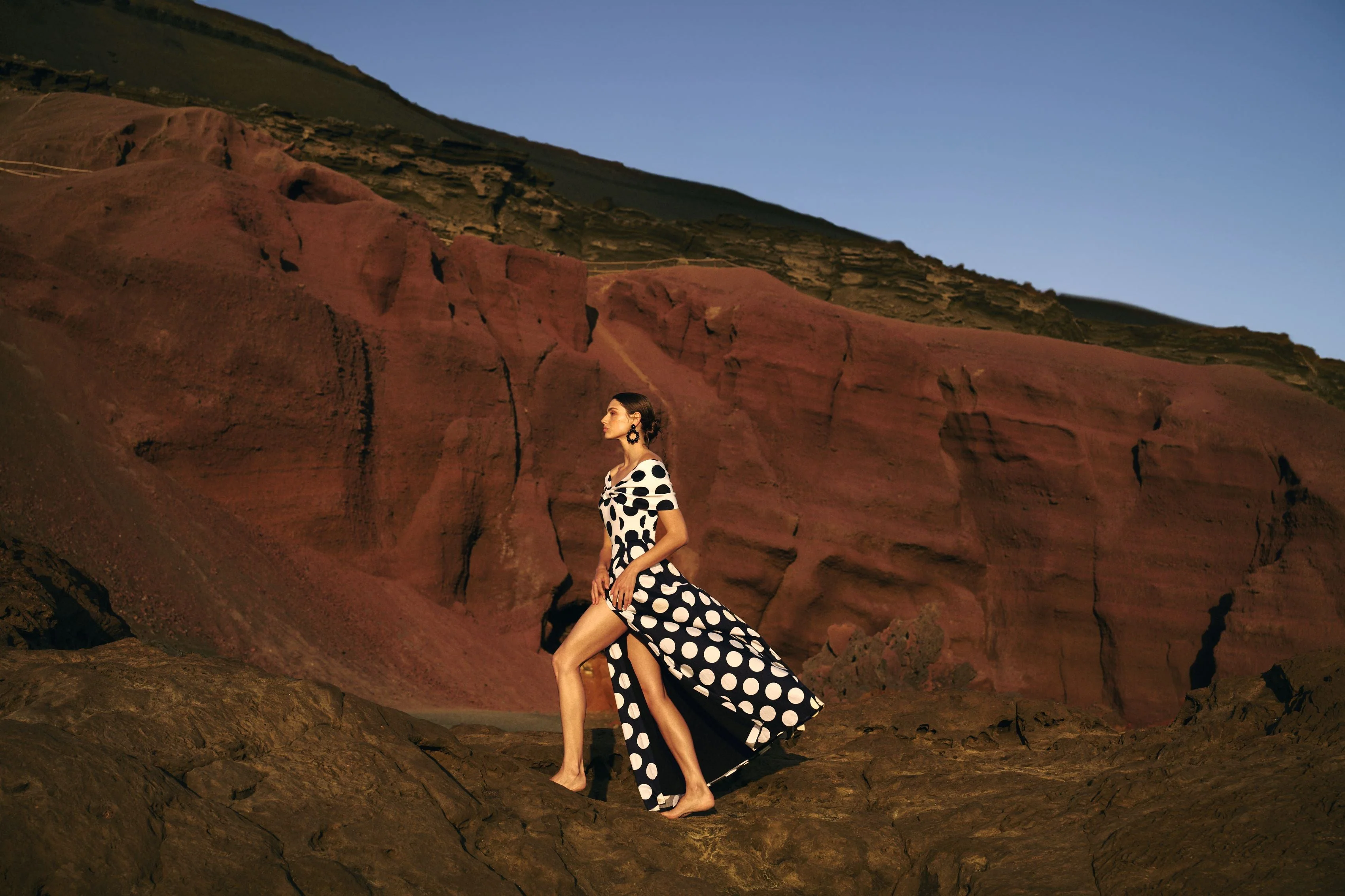 Leo & Ugo Polka Dot Off the Shoulder Dress - Image 5