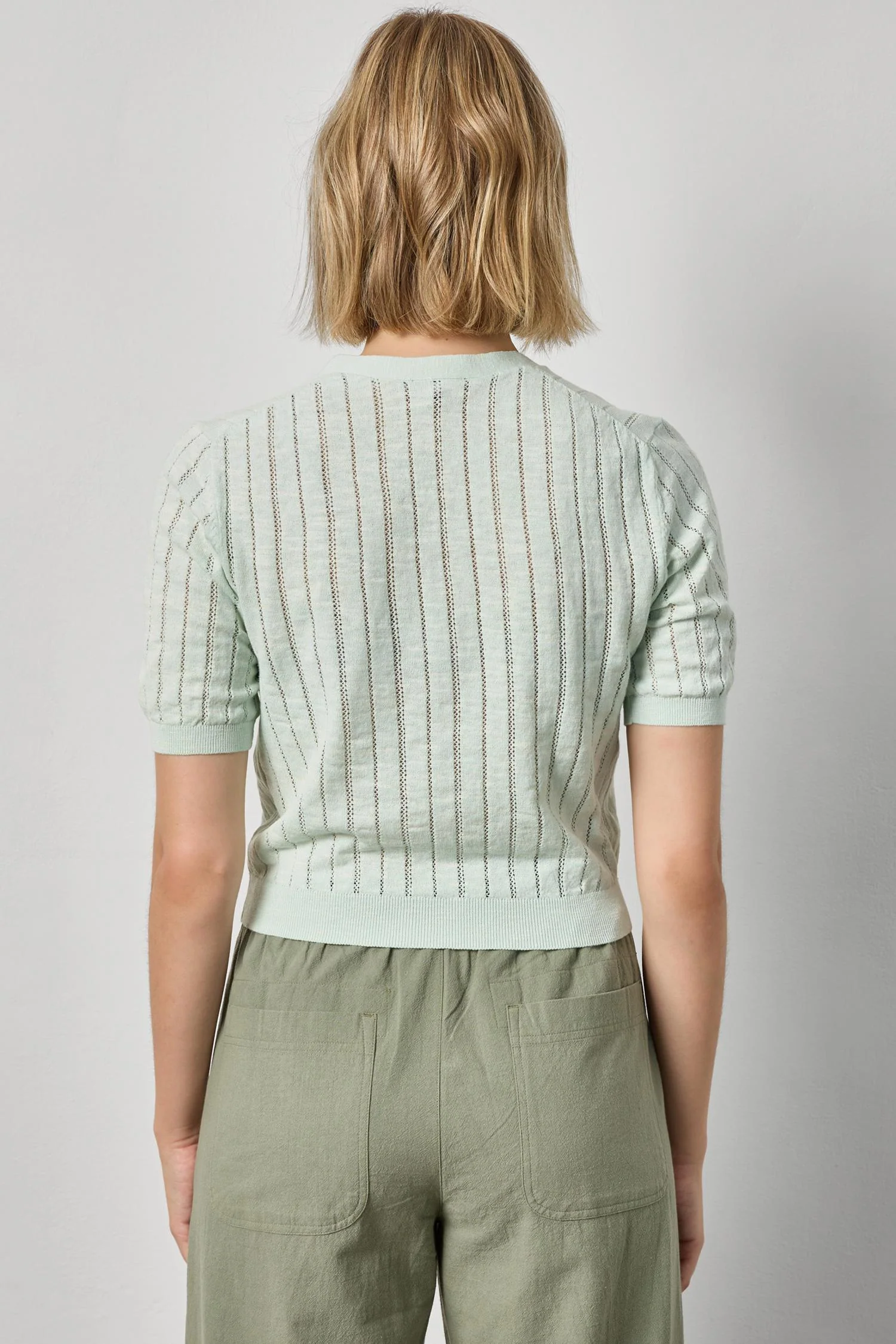 Lilla P Open Stitch V-Neck Cardigan - Image 2