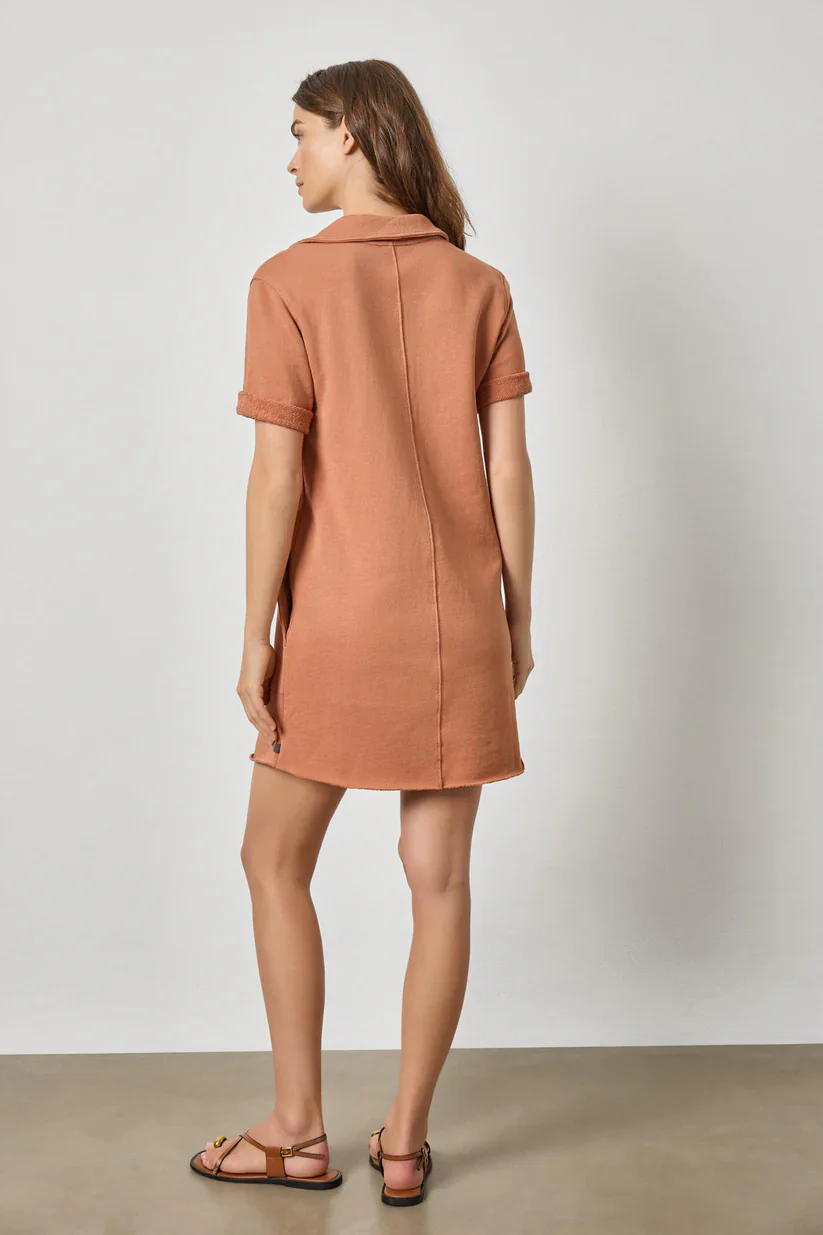 Lilla P Raw Hem Terry Dress - Image 2