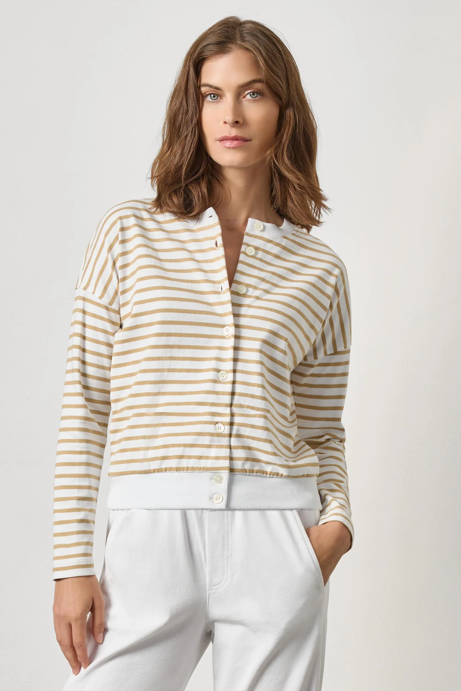 Lilla P Rib Trim Cardigan - Image 3
