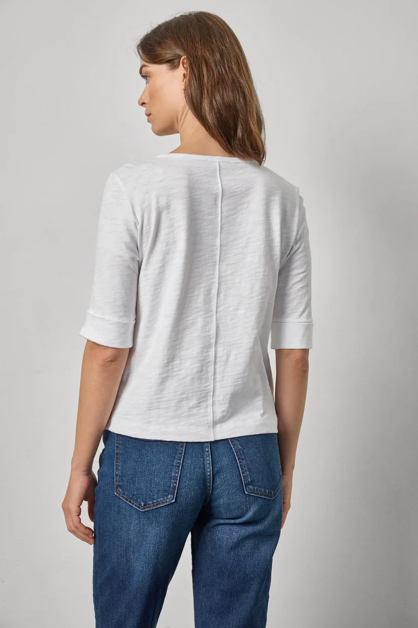 Lilla P Rib Trim Elbow Split Neck - Image 2