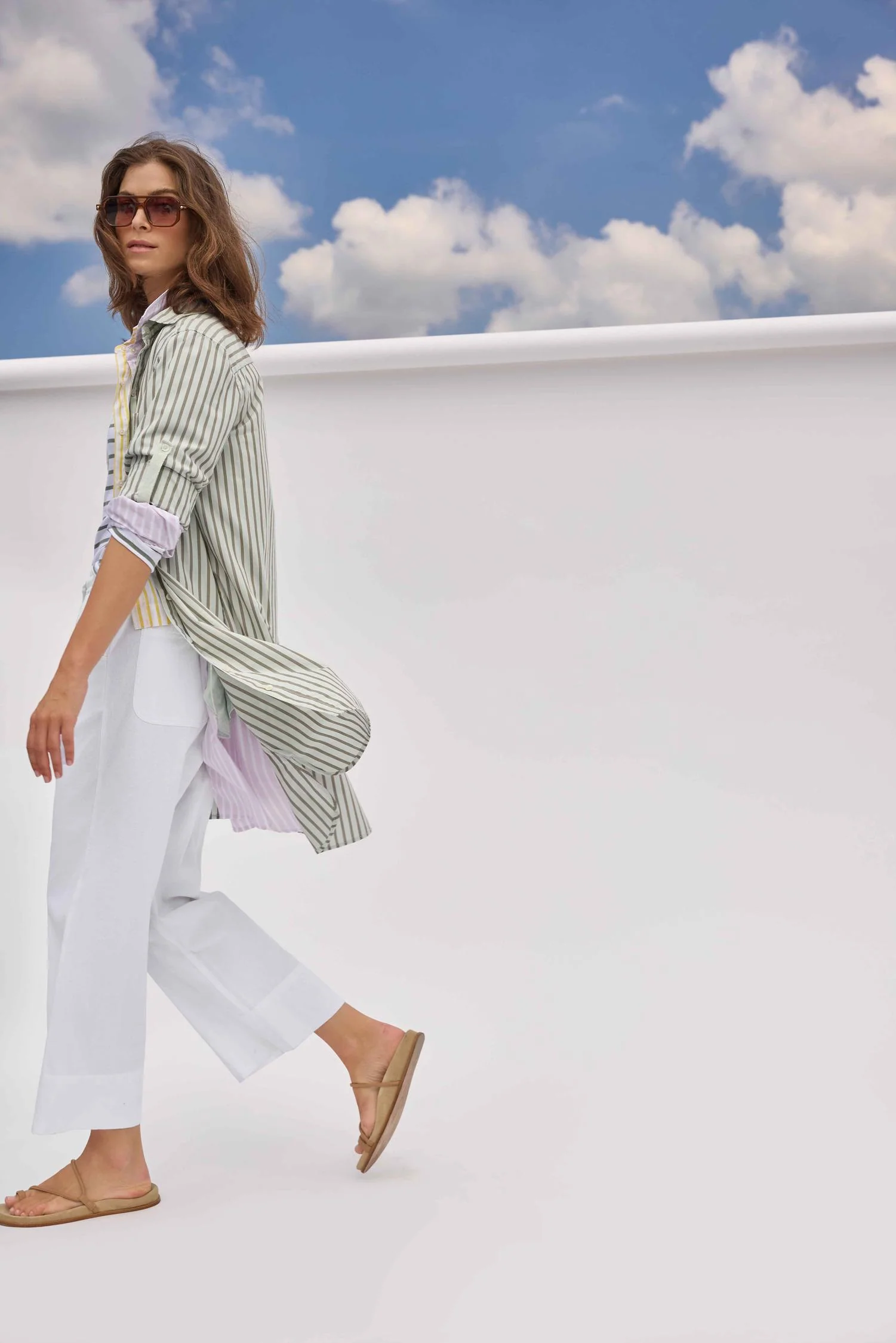 Lilla P Striped Shirt Dress - Image 6