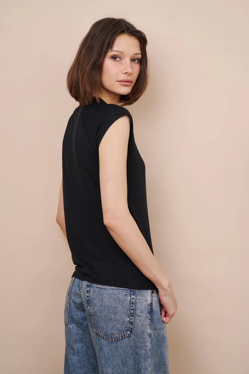 Majestic Filatures Lyocell Cotton Cap Sleeve Crewneck - Image 5