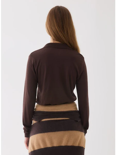 Majestic Filatures Lyocell Cotton Long Sleeve Polo - Image 4