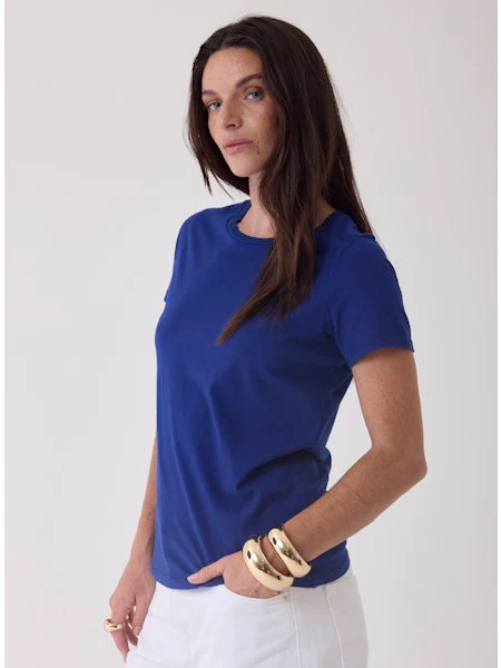 Majestic Filatures Organic Cotton Silk Touch Short Sleeve Crewneck - Image 2