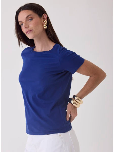 Majestic Filatures Organic Cotton Silk Touch Short Sleeve Crewneck - Image 3