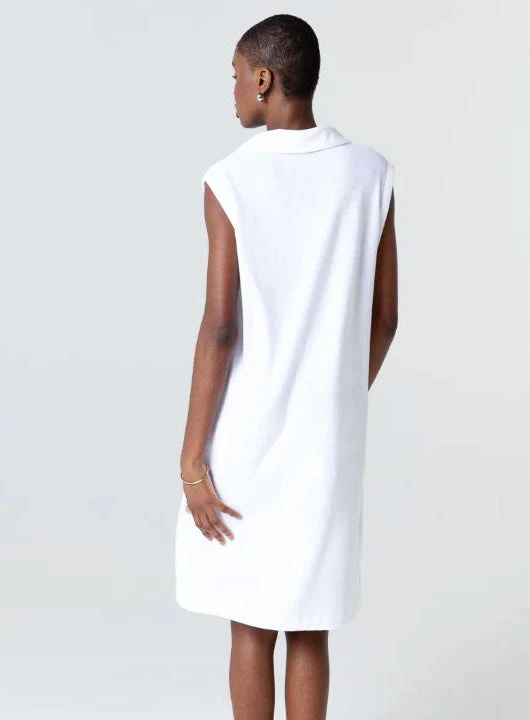 Majestic Filatures Organic Cotton Terry Sleeveless Polo Dress - Image 3