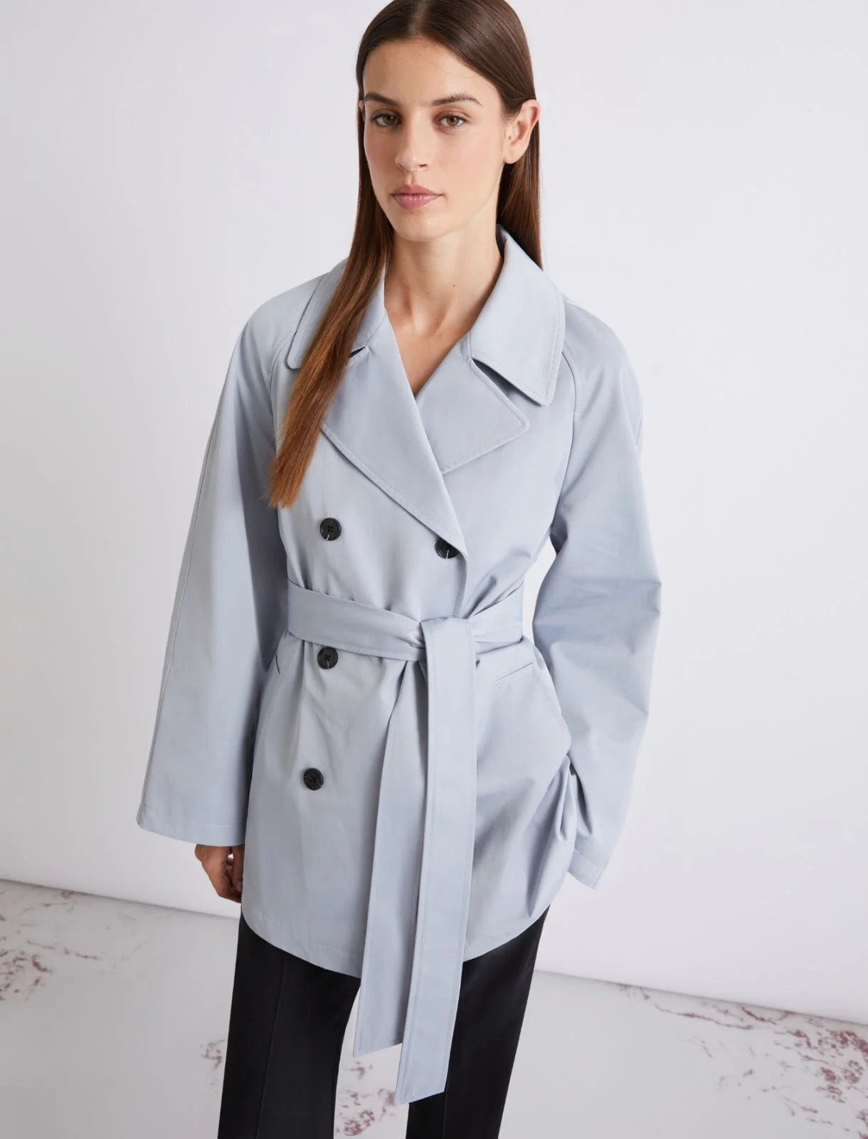 Marella Umido Technical Cotton Trench Coat - Image 4