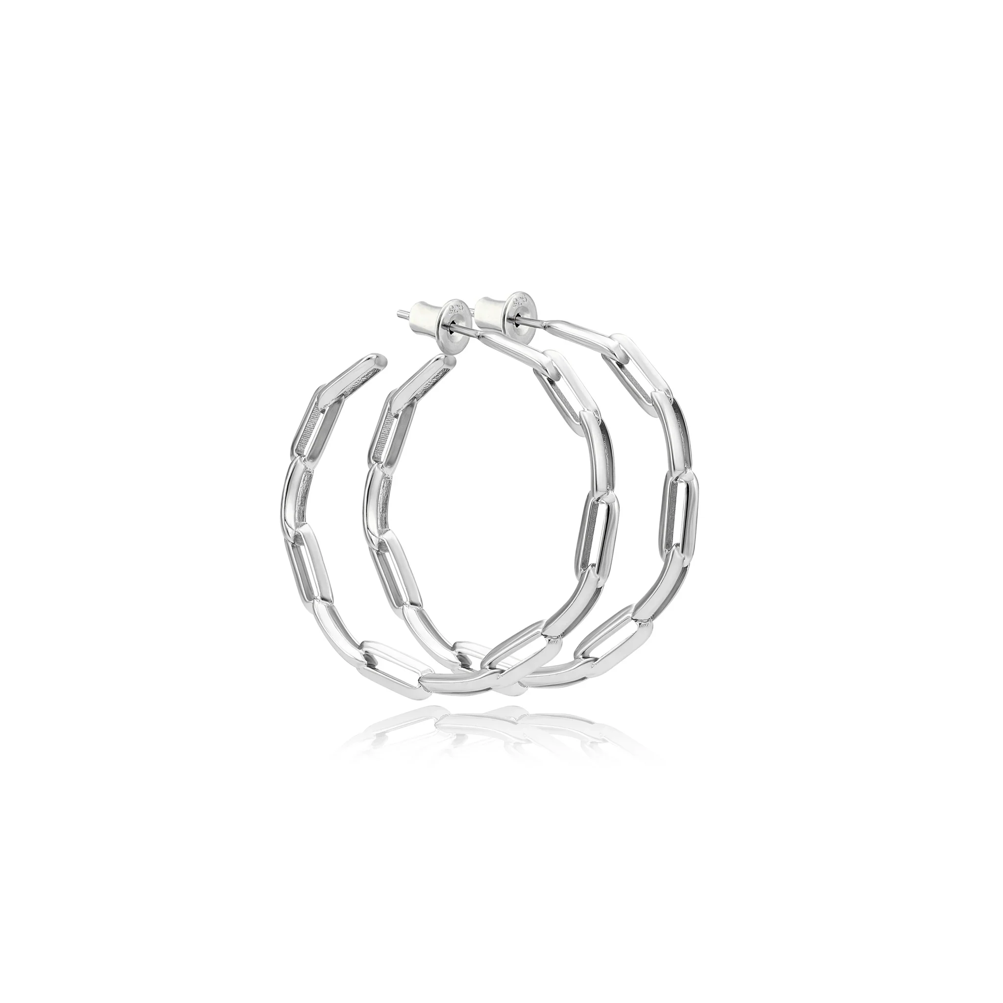 MB Styles Paperclip Hoops, Available in 2 Colors - Image 2