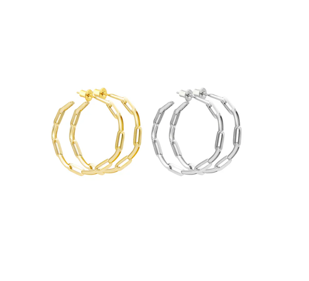 MB Styles Paperclip Hoops, Available in 2 Colors - Image 5
