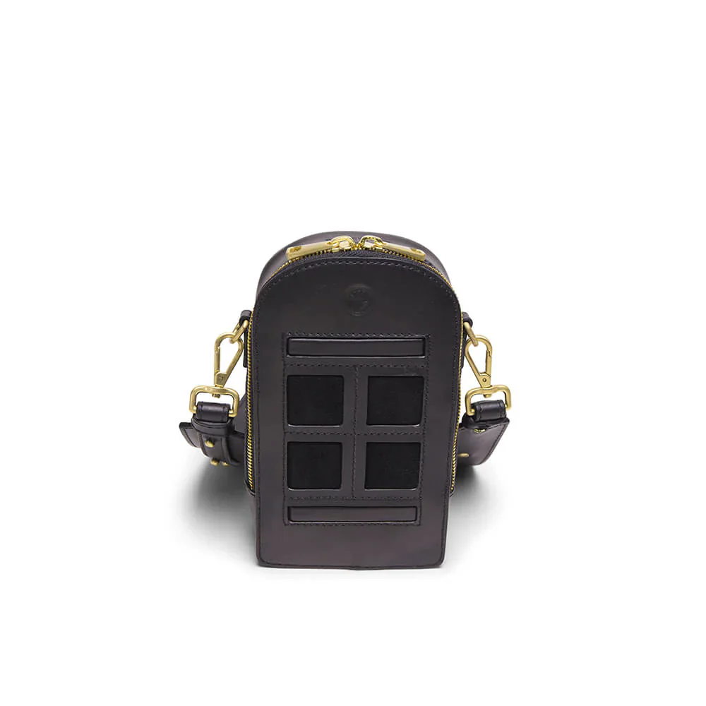 Ted 1942 Mini Door Bag, Black with Black Suede - Image 4